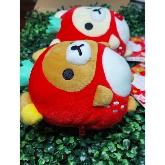 Rilakkumma + Korilakkuma Strawberry Jumping Plush Set - Picture 2 of 12